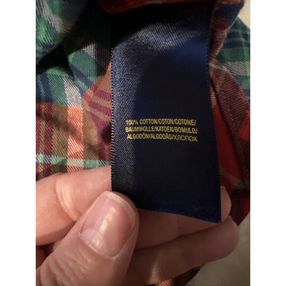 Polo Ralph Lauren Girls Size 6 Dress Red Plaid Button Up Skirt - Picture 8 of 12